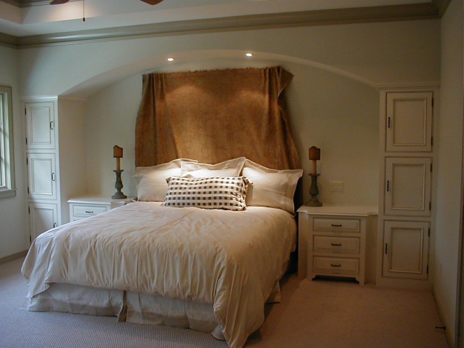 Bellaire Showcase 2002 new custom home master bedroom by Watermark Builders award winning Home Builders.